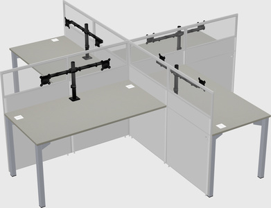 Quad office cubicles