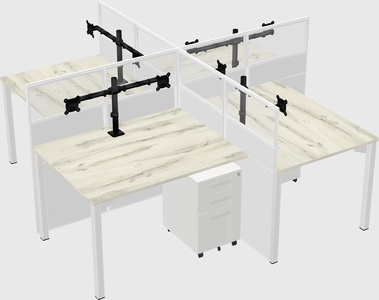 Quad office cubicles