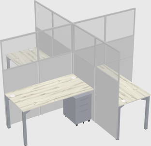Quad office cubicles