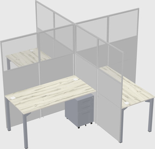 Quad office cubicles