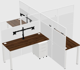 Quad office cubicles