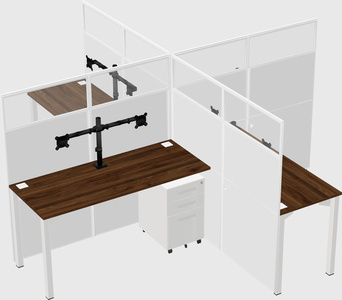 Quad office cubicles