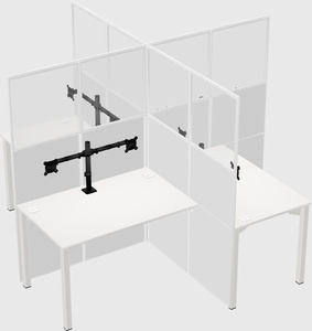 Quad office cubicles