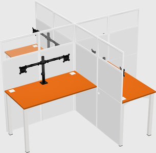 Quad office cubicles
