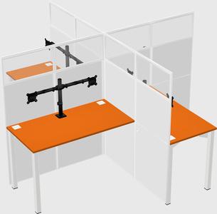 Quad office cubicles