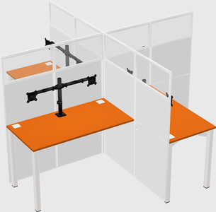 Quad office cubicles