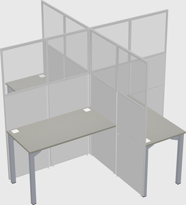 Quad office cubicles