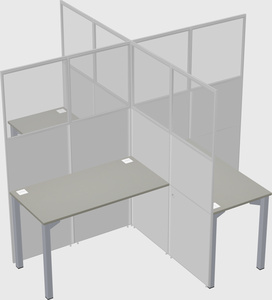 Quad office cubicles