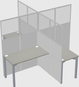 Quad office cubicles