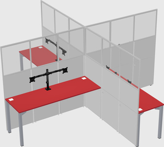 Quad office cubicles