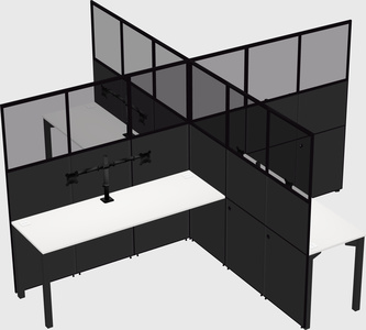 Quad office cubicles