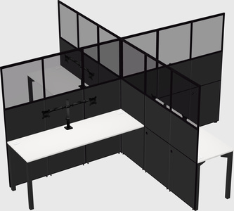 Quad office cubicles