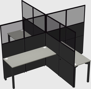 Quad office cubicles