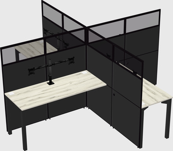 Quad office cubicles
