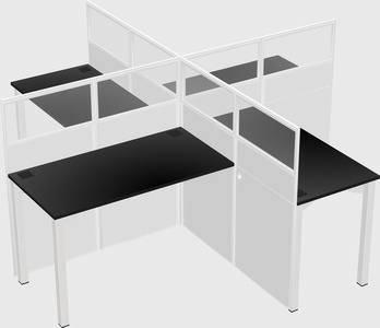 Quad office cubicles
