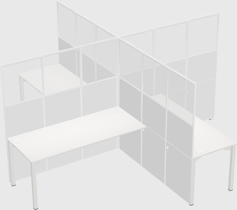 Quad office cubicles