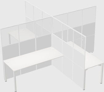 Quad office cubicles