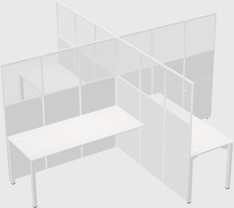 Quad office cubicles