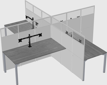 Quad office cubicles