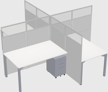 Quad office cubicles