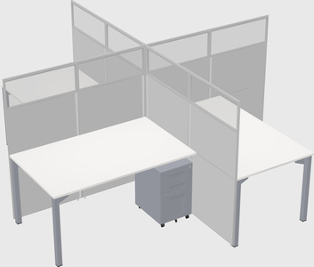 Quad office cubicles