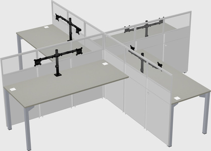 Quad office cubicles