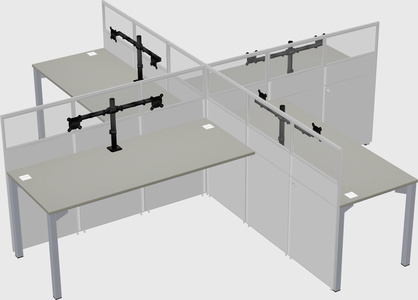Quad office cubicles