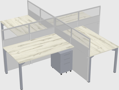 Quad office cubicles