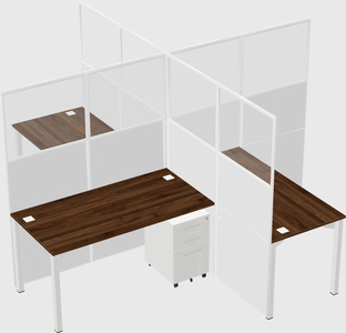 Quad office cubicles