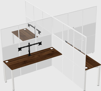 Quad office cubicles