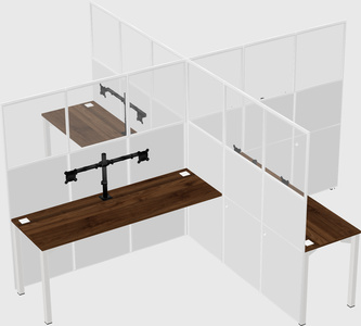 Quad office cubicles