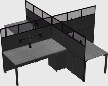 Quad office cubicles