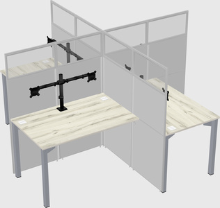 Quad office cubicles
