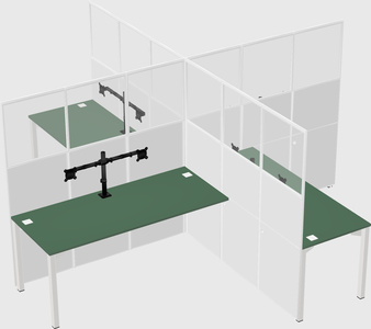 Quad office cubicles