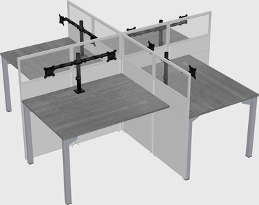 Quad office cubicles