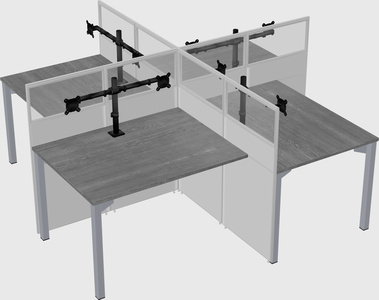 Quad office cubicles