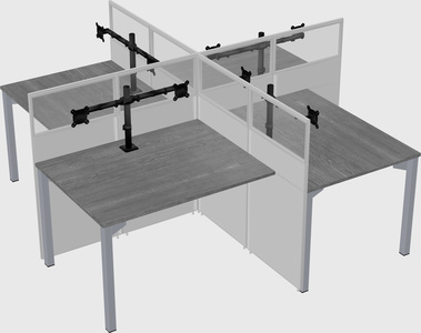 Quad office cubicles