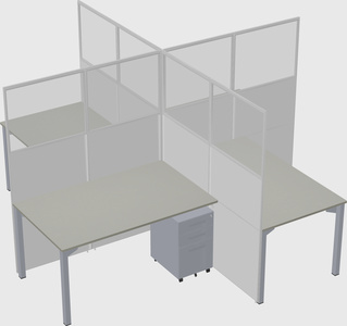 Quad office cubicles