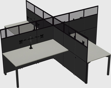Quad office cubicles