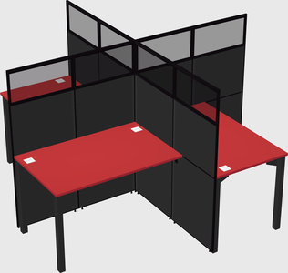 Quad office cubicles