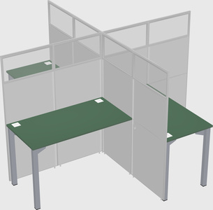 Quad office cubicles
