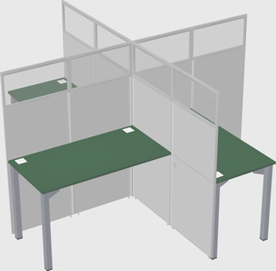 Quad office cubicles