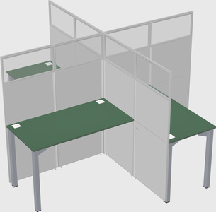Quad office cubicles