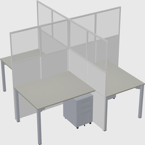 Quad office cubicles