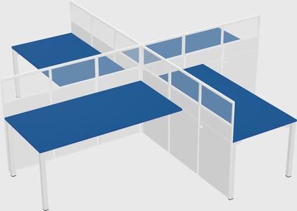 Quad office cubicles