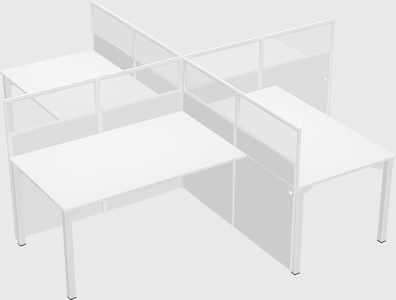 Quad office cubicles
