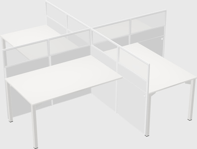 Quad office cubicles