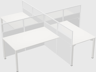 Quad office cubicles