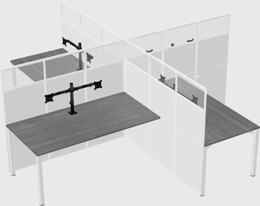 Quad office cubicles