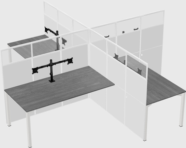 Quad office cubicles